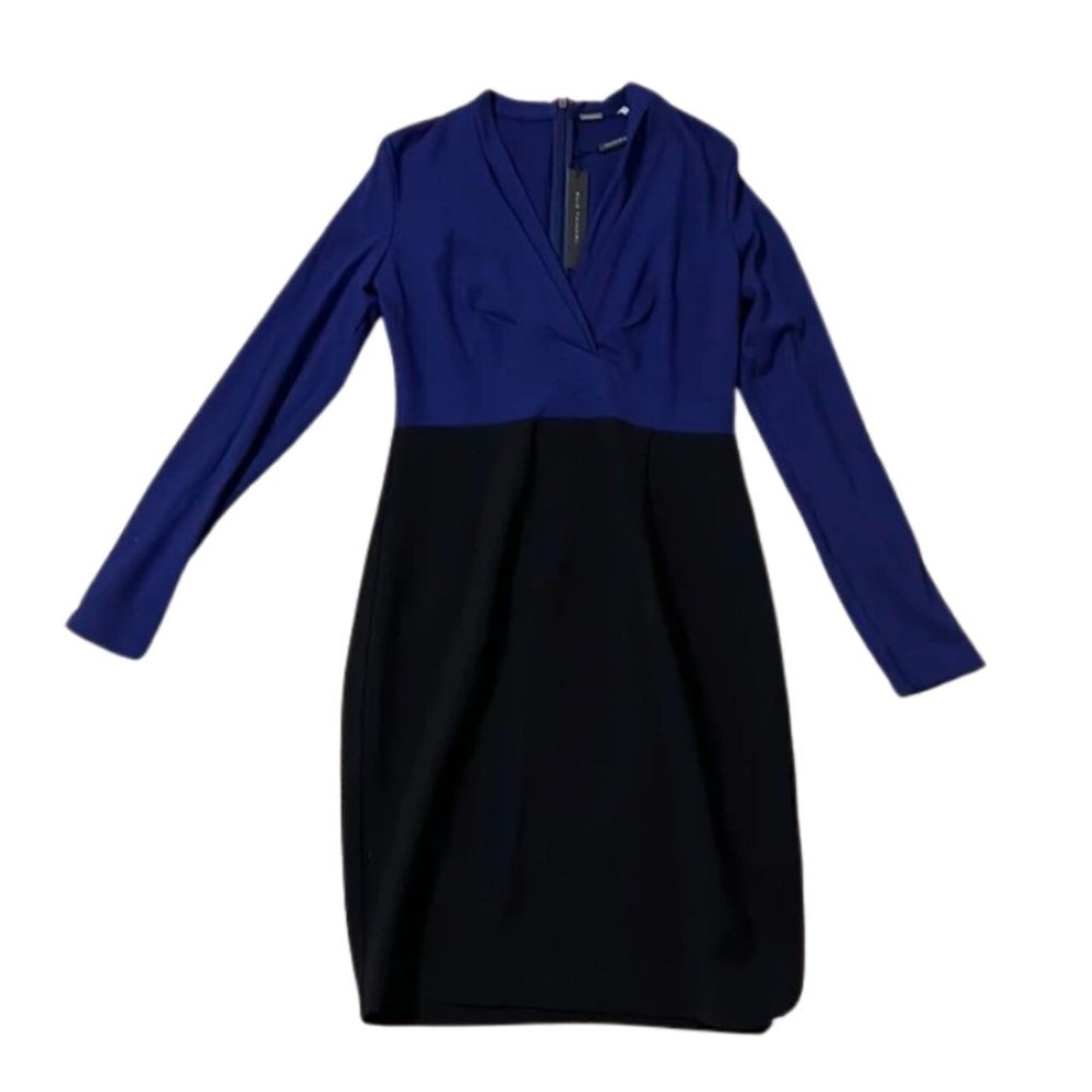 NWT Elie Tahari Two-Toned Blue and Black Dress
